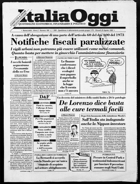 Italia oggi : quotidiano di economia finanza e politica